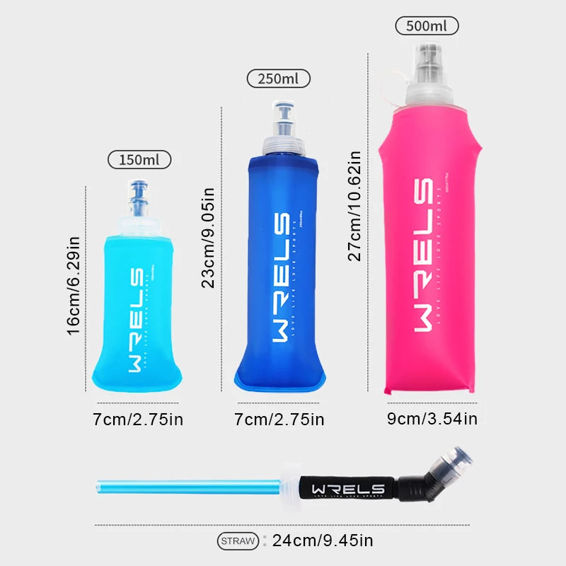 Garrafa Dobrável Soft Flask (TPU, Sem BPA) – Ideal para Caminhada, Corrida e Desporto (FitZONE))