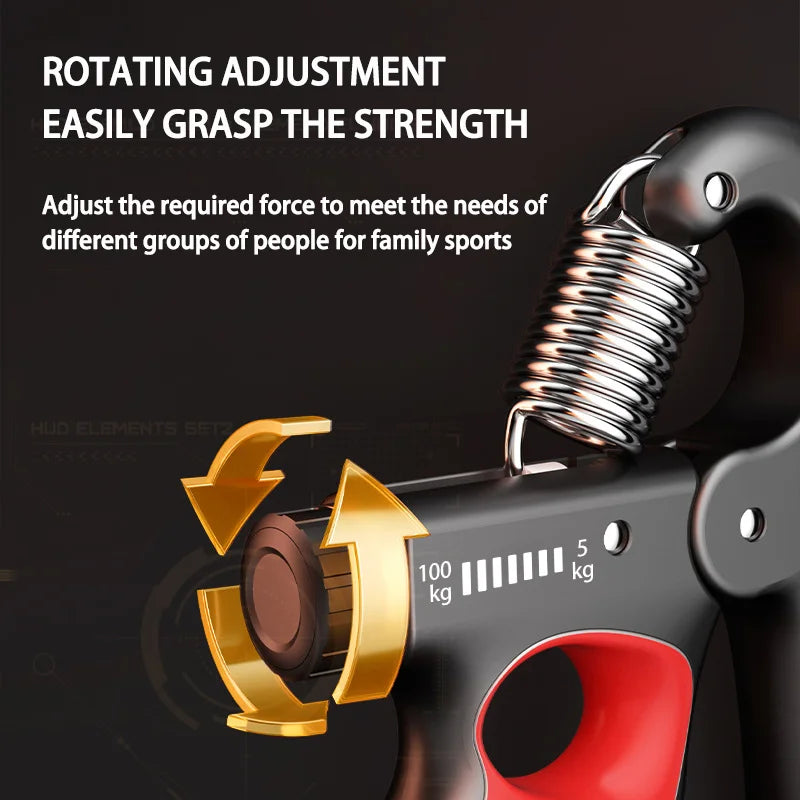 Hand Grip Aparelho de Força Manual (5-100 kg) – Ajustável Recuperação Muscular (FitZONE)